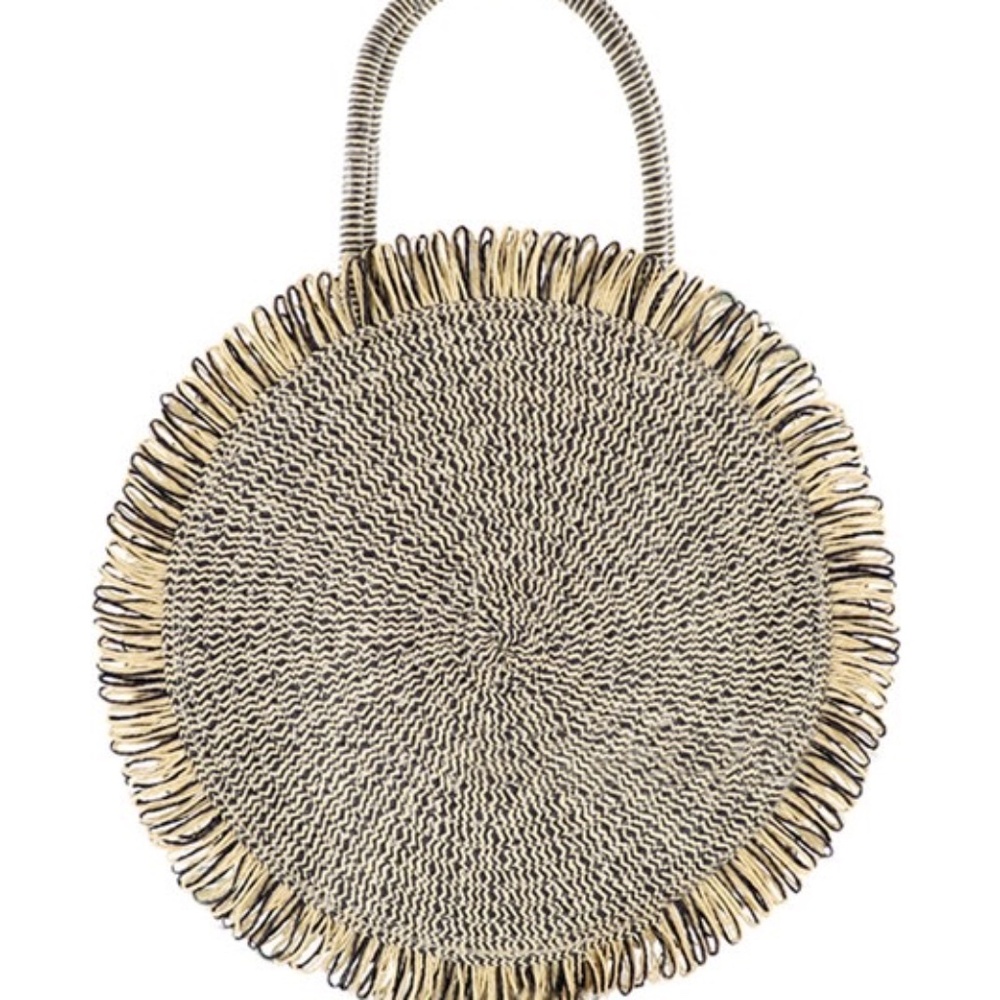 Round Straw Bag Natural Chic Summer Beach Tote